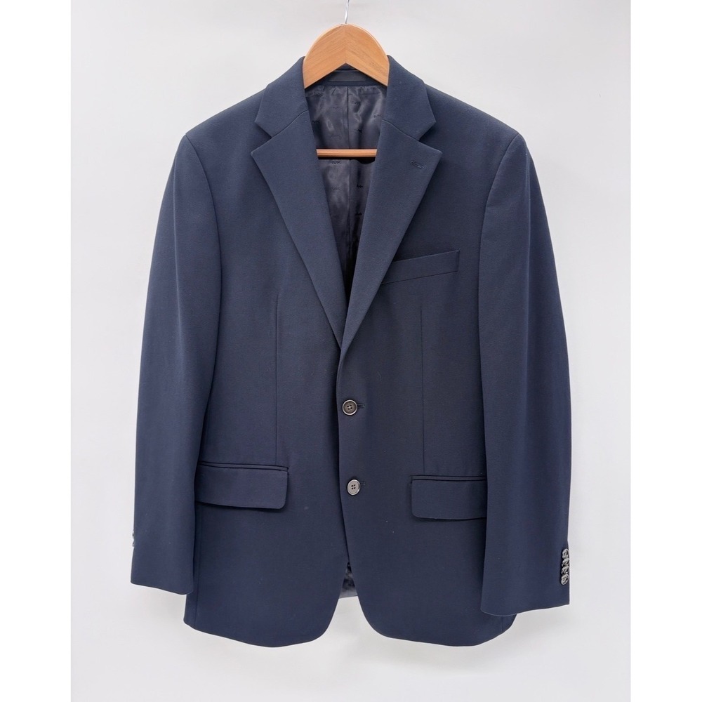 Michael Kors Sport Coat Blazer Men 38R Navy Blue Double Vented‎ Single Breasted